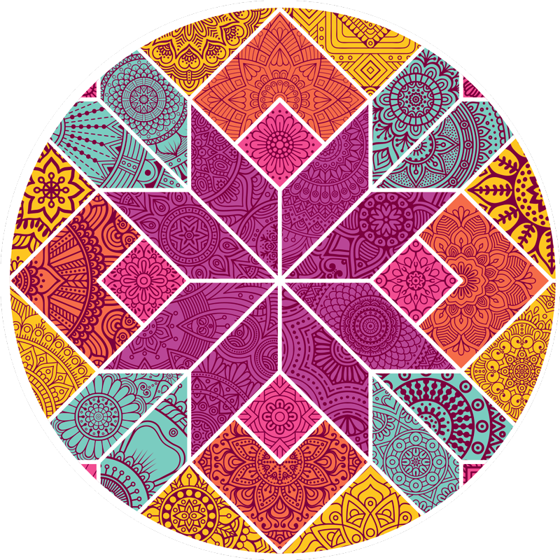 Mandala rug with intricate design and detail - TenStickers