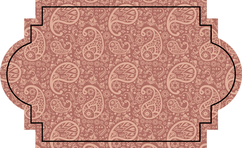 Paisley Contoured Design texture rug - TenStickers