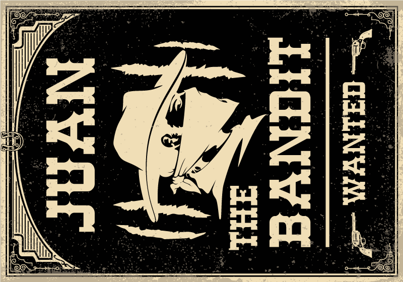 Western Bandit Theme custom floor mat - TenStickers