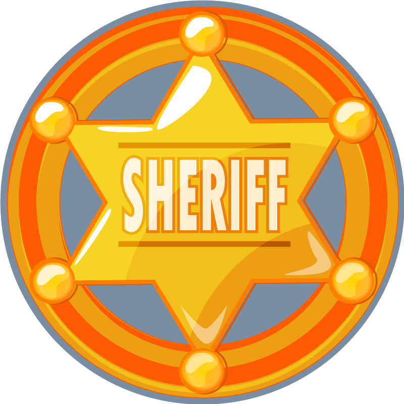 Game rug sheriff badge design - TenStickers