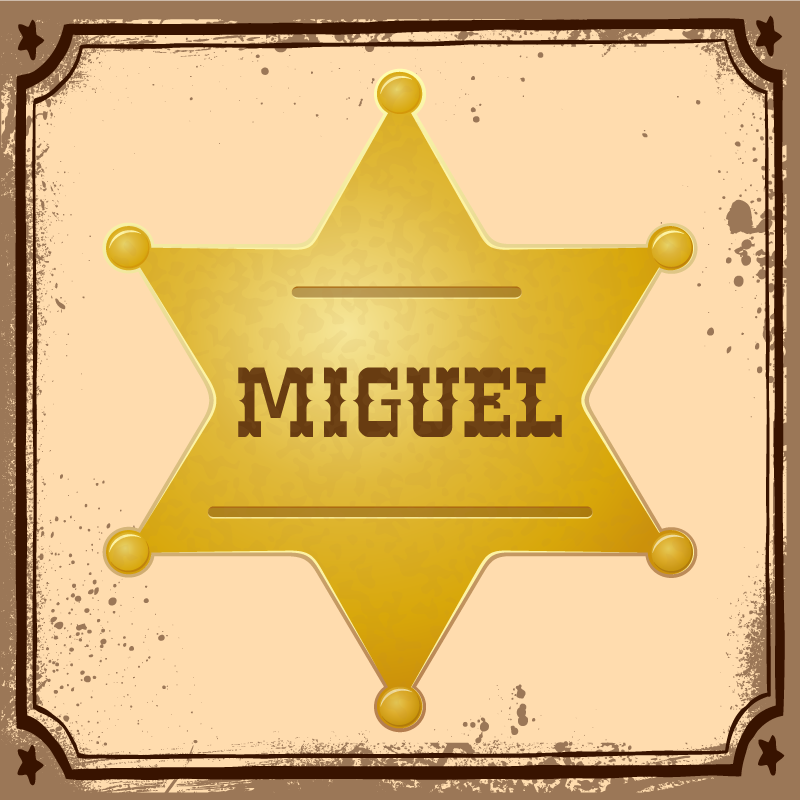 Personalized Sheriff Badge custom floor mat - TenStickers