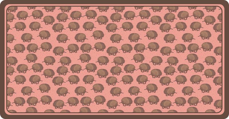 Hedgehog Pattern animal mat - TenStickers