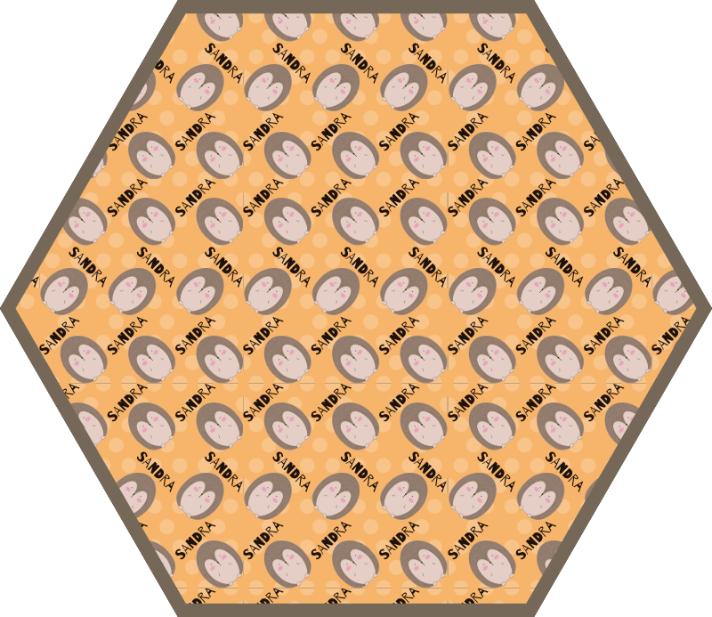 Personalized Hearts custom floor mat - TenStickers