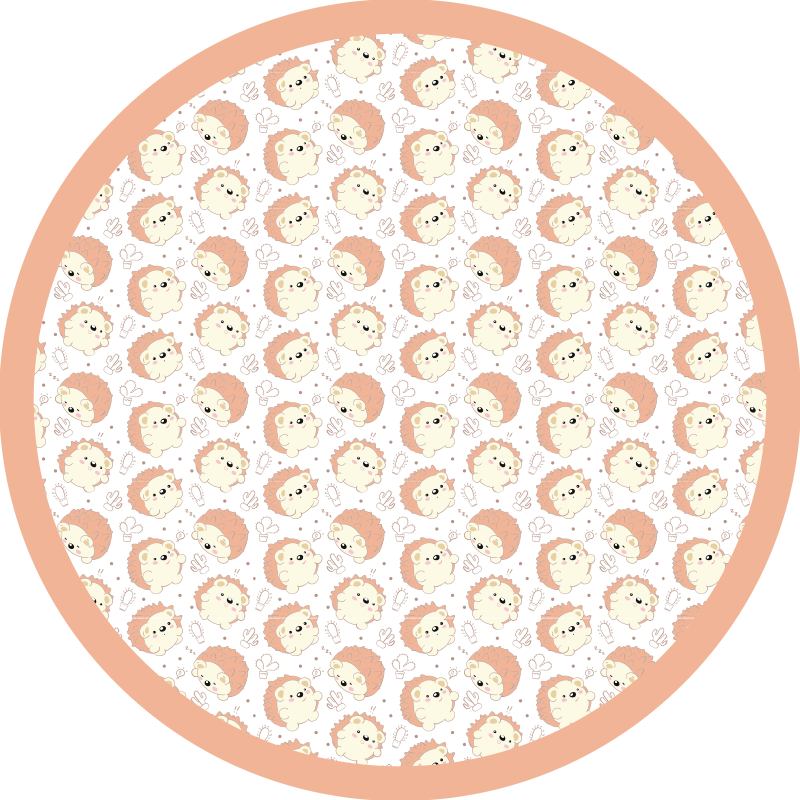 Lion Circular Pattern nursery rug - TenStickers
