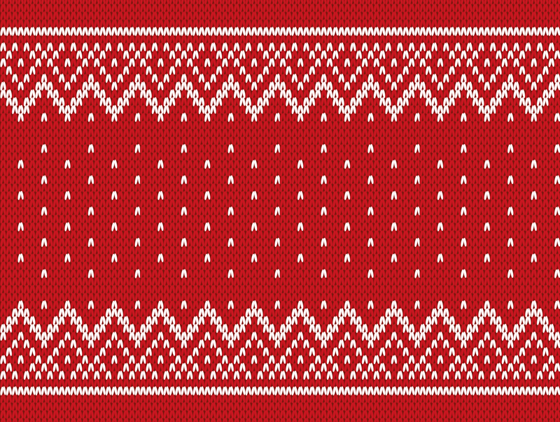 Festive Knit Pattern christmas rug - TenStickers