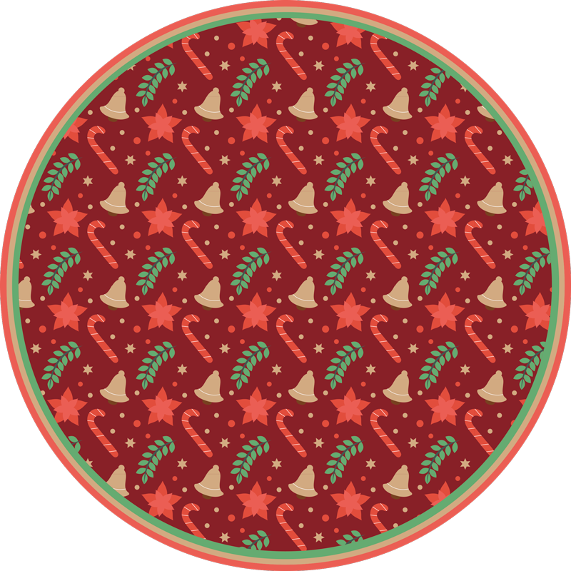Festive Holiday Motif christmas rug - TenStickers