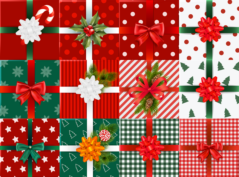 Festive Gift Patterns christmas rug - TenStickers