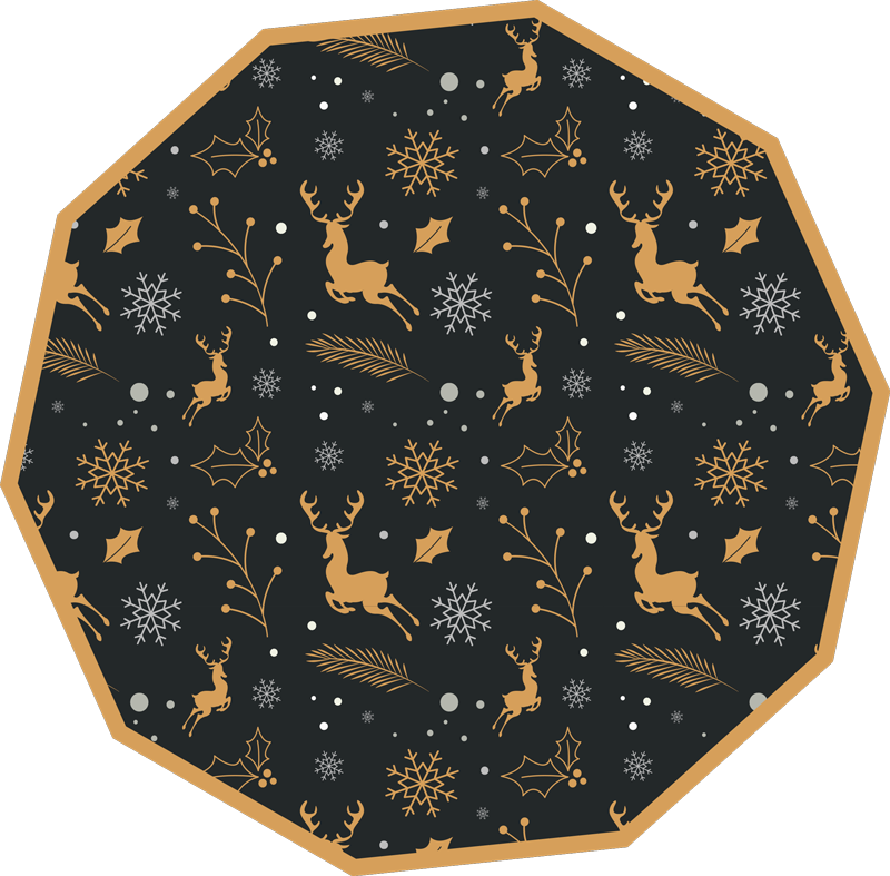 Festive Reindeer christmas rug - TenStickers