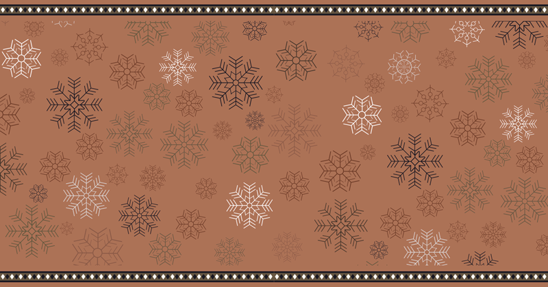 Snowflakes pattern vinyl bedroom rug - TenStickers