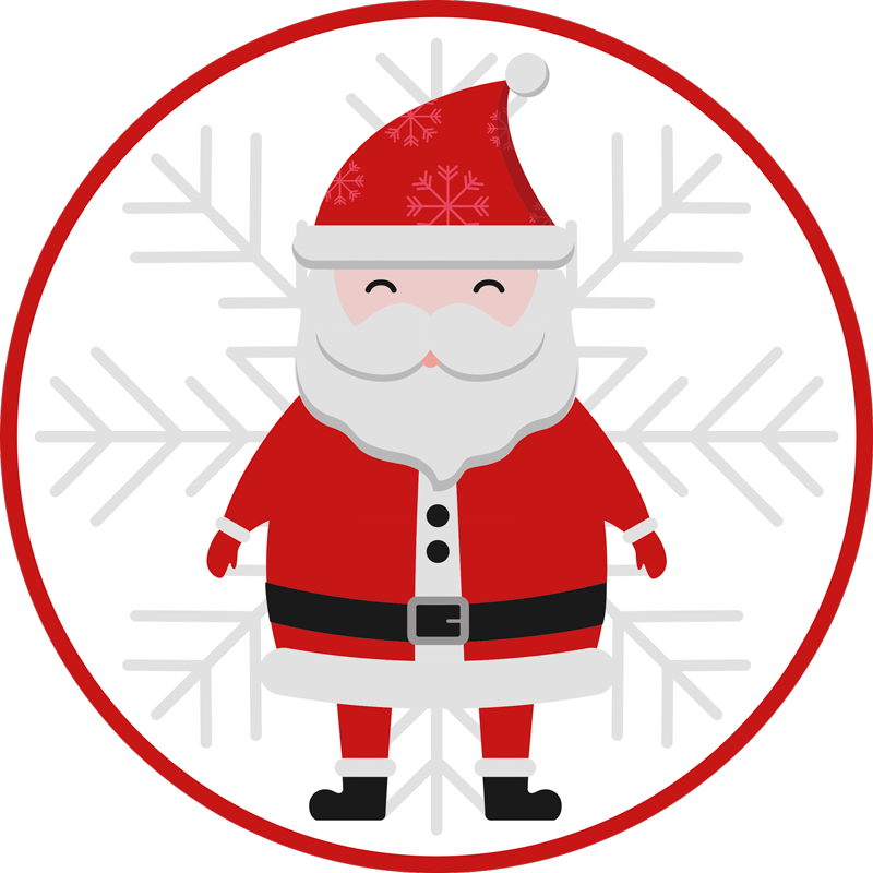 Santa Claus Circle christmas rug - TenStickers