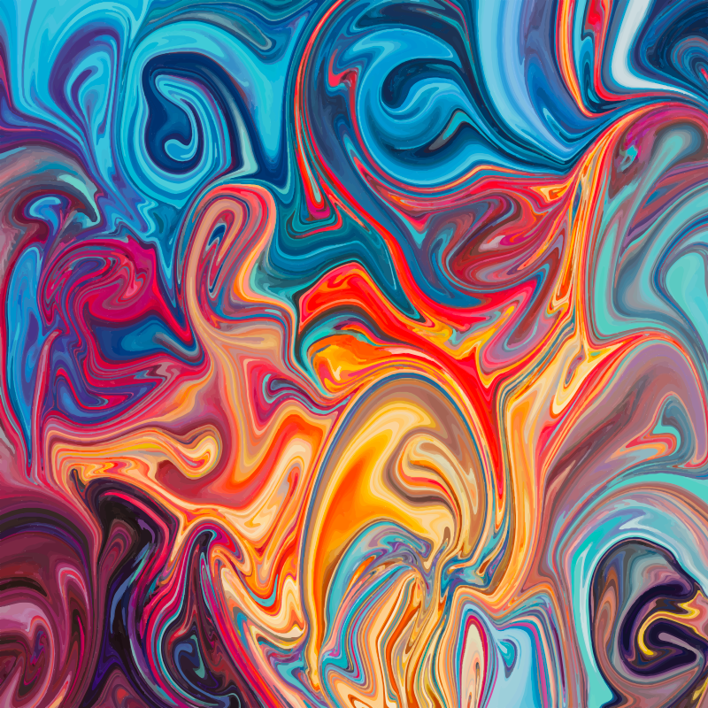 Swirling Colors texture rug - TenStickers