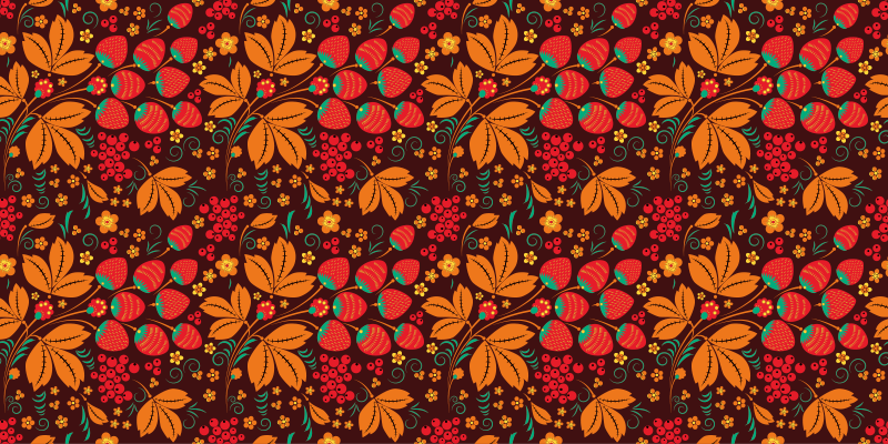 Floral rug with autumnal flower designs - TenStickers