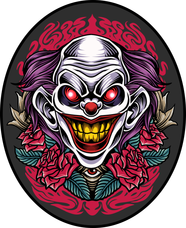 Clown Illustration halloween rugs - TenStickers