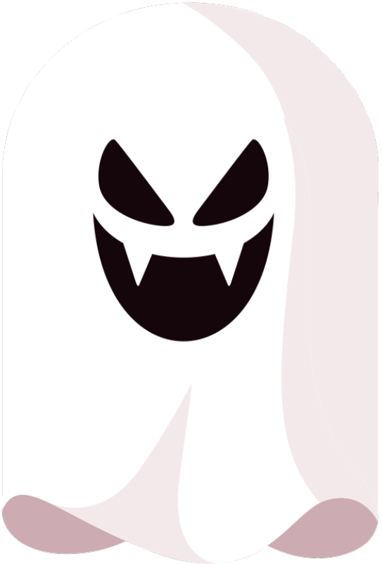 Monochrome Ghost halloween rugs - TenStickers