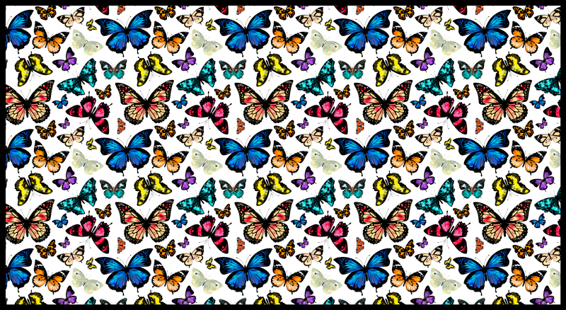 Butterfly Collection animal mat - TenStickers