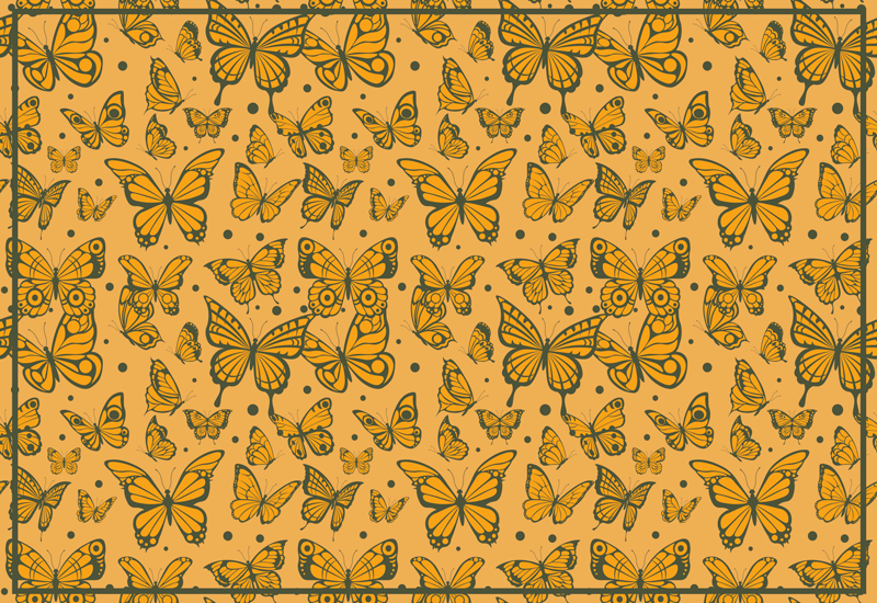 Butterfly Delight animal mat - TenStickers