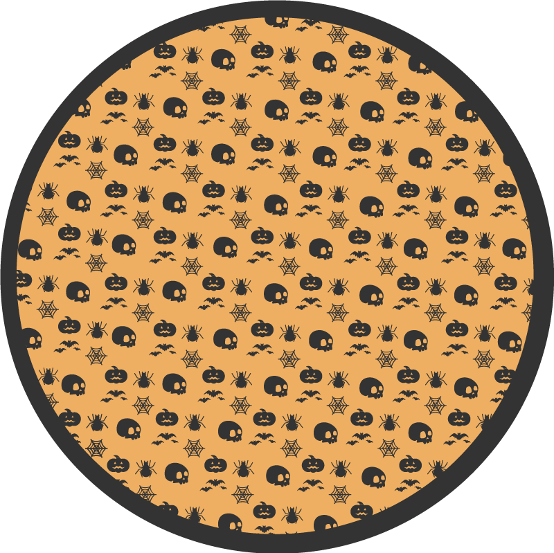 Spooky Circular Pattern halloween rugs - TenStickers