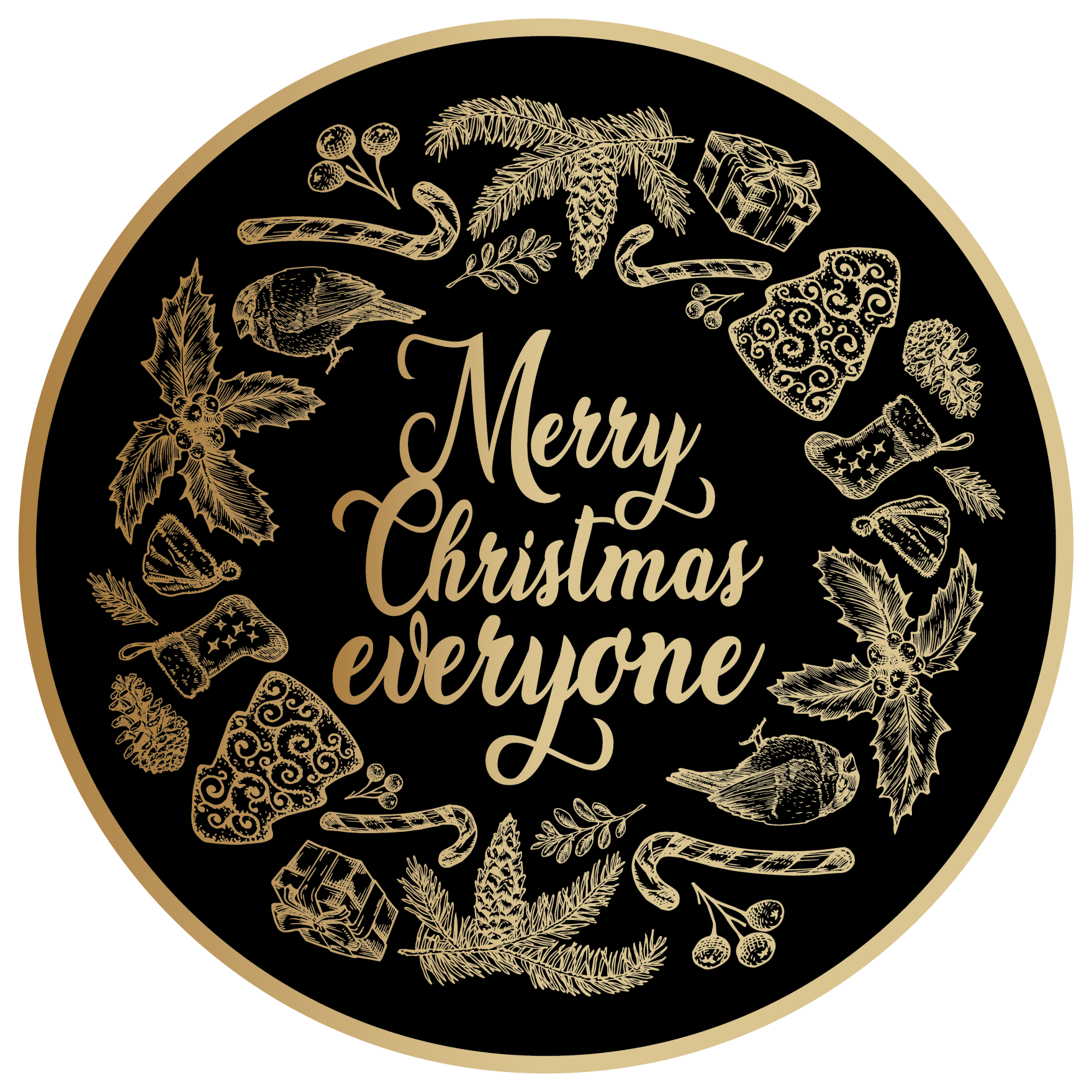 Festive Holiday Greeting christmas rug - TenStickers