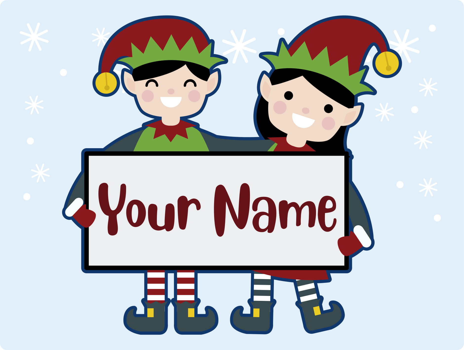 Personalized Elves custom floor mat - TenStickers