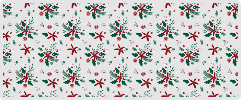 Holiday Foliage Pattern christmas rug - TenStickers