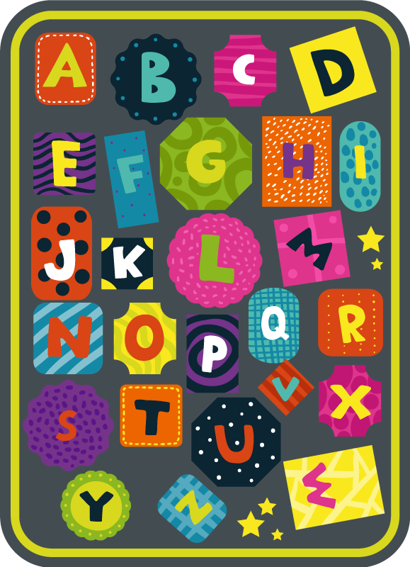 Alphabet carpet for learning letters - TenStickers