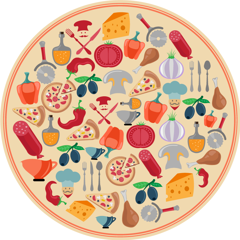 Culinary Motifs kitchen mat - TenStickers