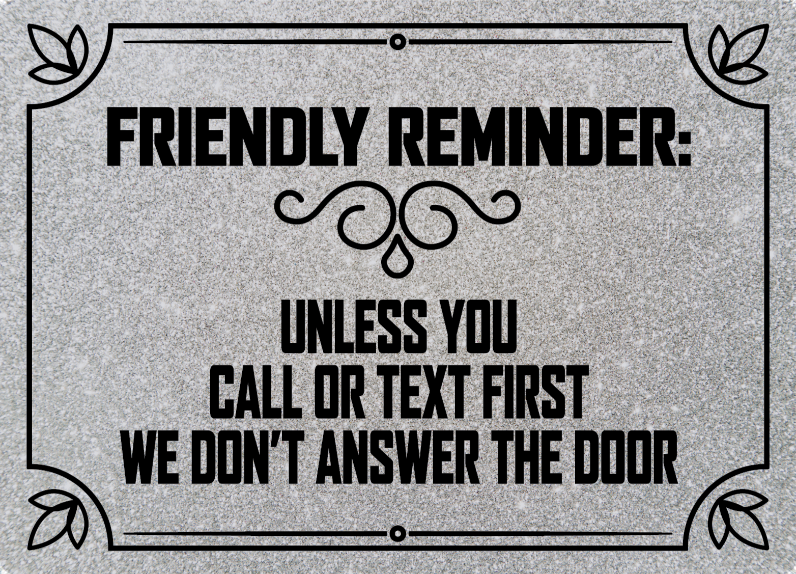Friendly reminder custom rug - TenStickers