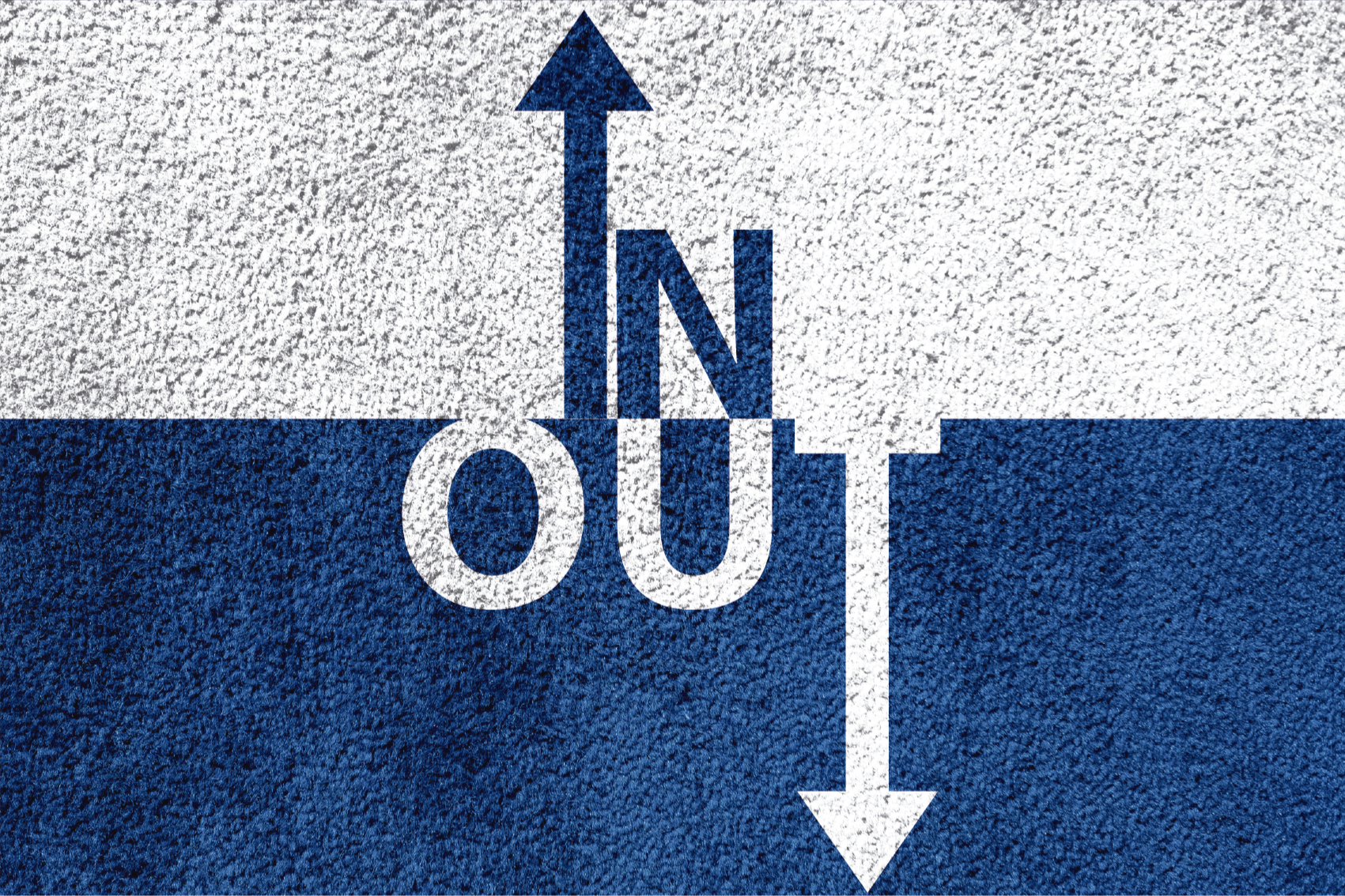 In Out Directional quote rug - TenStickers