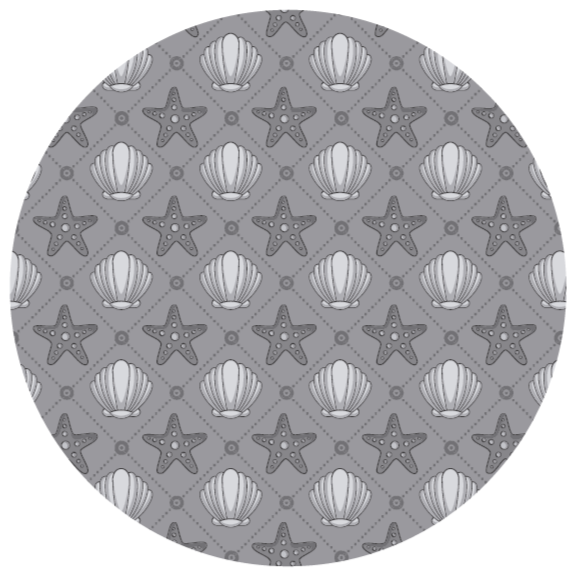 Seashell Starfish Pattern animal print rug - TenStickers