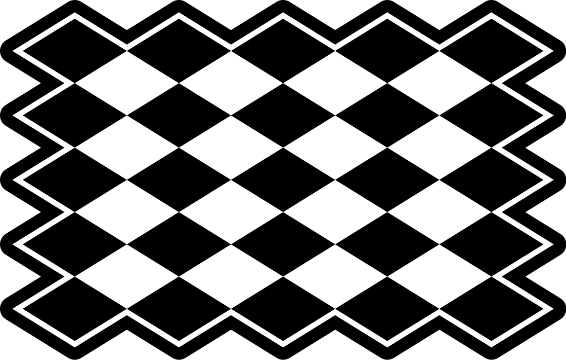 Chequered Pattern geometric rug - TenStickers