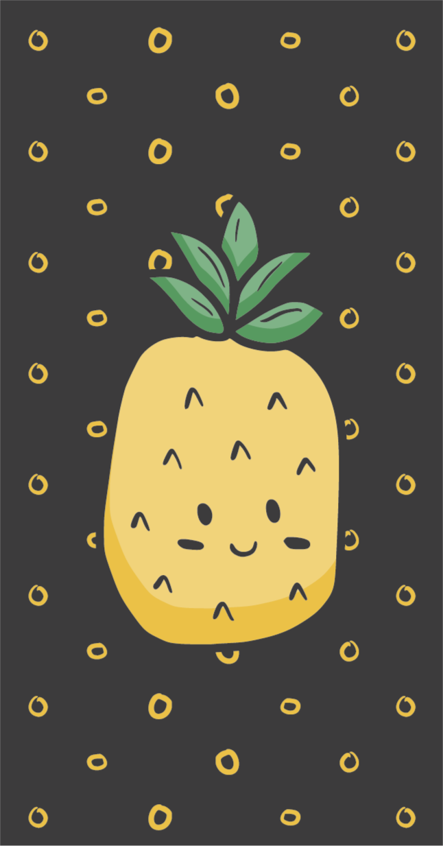 Cheerful Pineapple kids carpet - TenStickers