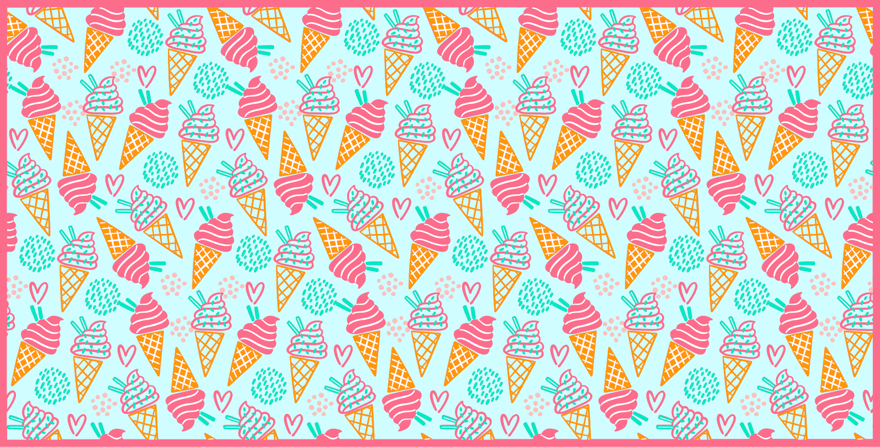 Ice Cream Fun kids carpet - TenStickers