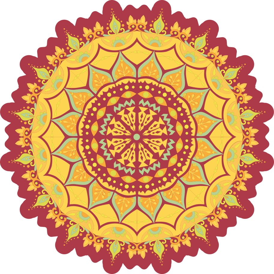 Mandala rug mandala floor art - TenStickers