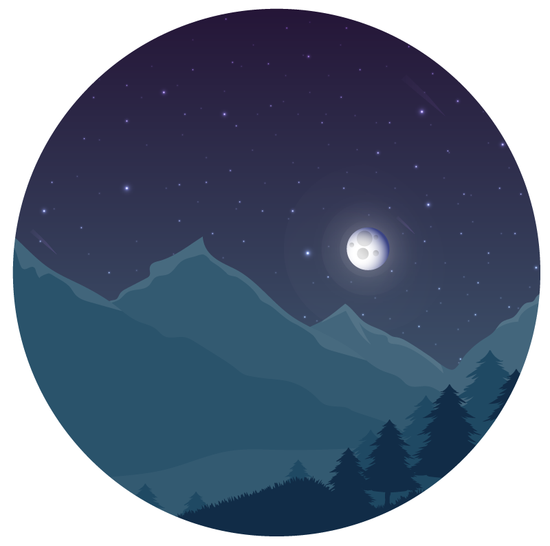 Mountainous Nightfall nature rug - TenStickers