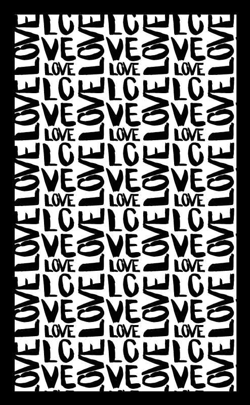 Expressive Love Text quote rug - TenStickers