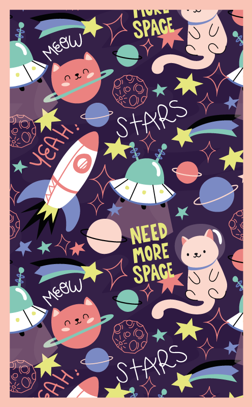 Space-Themed Playarea kids carpet - TenStickers