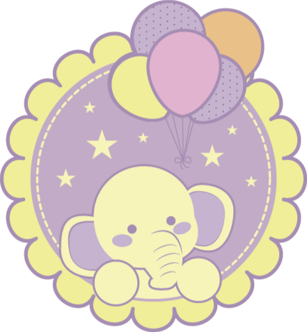 Elephant Balloons kids carpet - TenStickers
