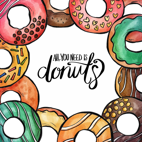 Need Donuts Design quote rug - TenStickers