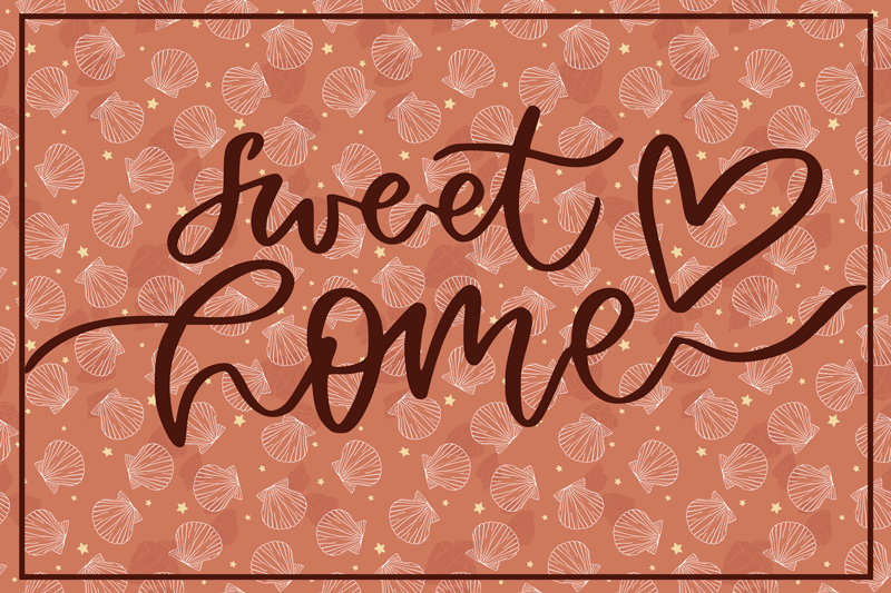 Sweet Home Heart quote rug - TenStickers