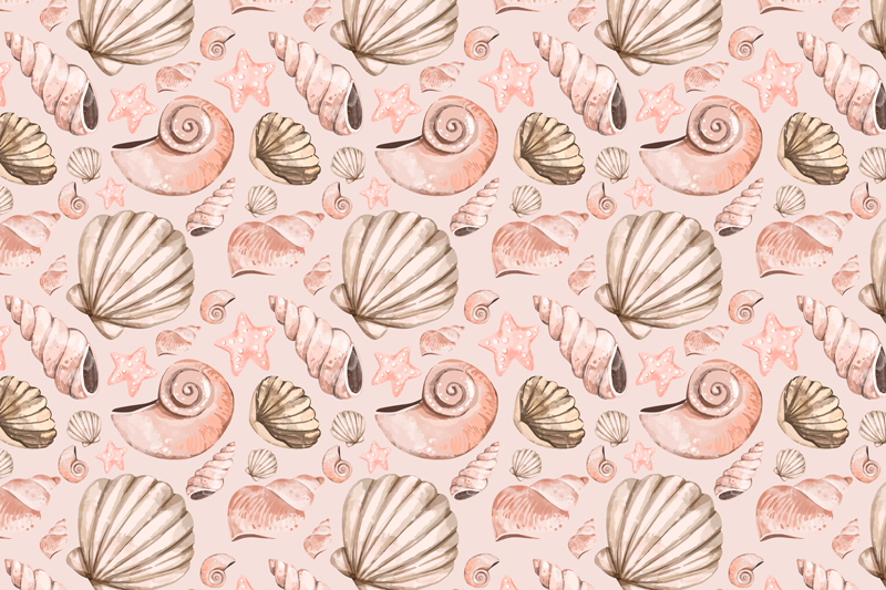 Seashell Patterns animal mat - TenStickers