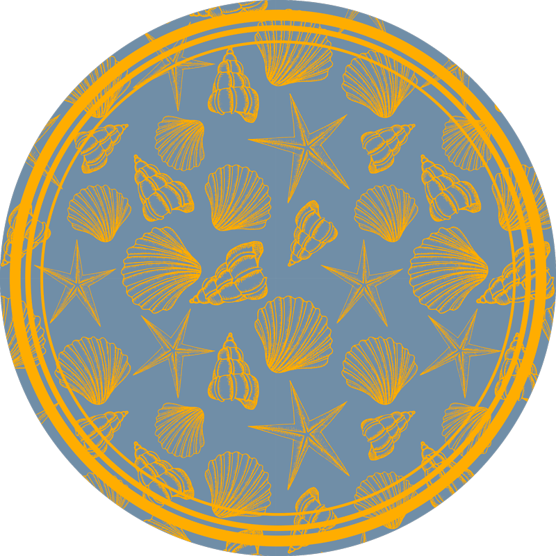 Marine Motif Circle animal mat - TenStickers