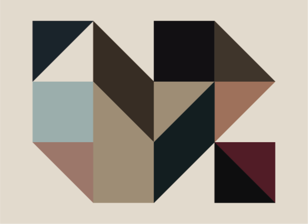 Geometric rug with geometric shapes decor - TenStickers