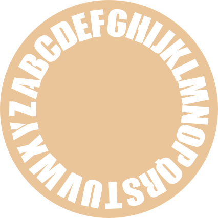 Alphabet carpet circular design - TenStickers