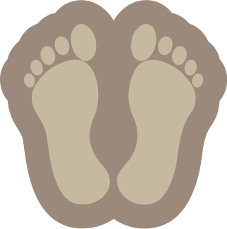 Footprint Contours nursery rug - TenStickers