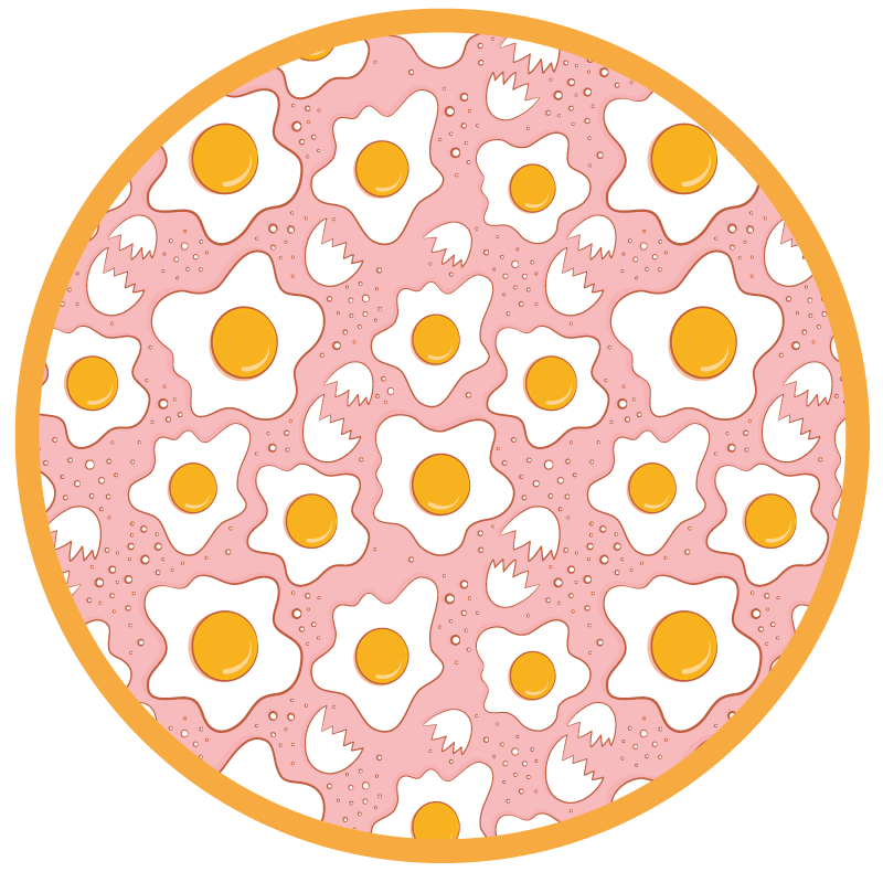 Circular Egg Pattern kids carpet - TenStickers