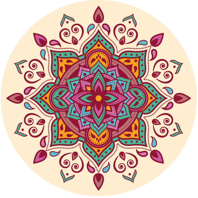 Mandala rug inspired by mandala artistry - TenStickers