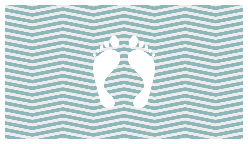 Striped Footprint stripes rug - TenStickers