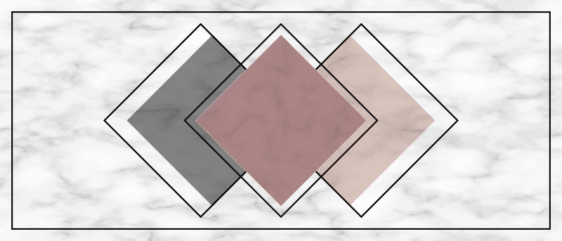 Marble rug with geometric patterns - TenStickers