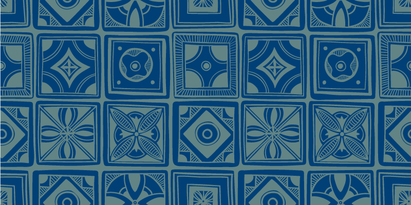 Decorative Geometric tile carpet - TenStickers