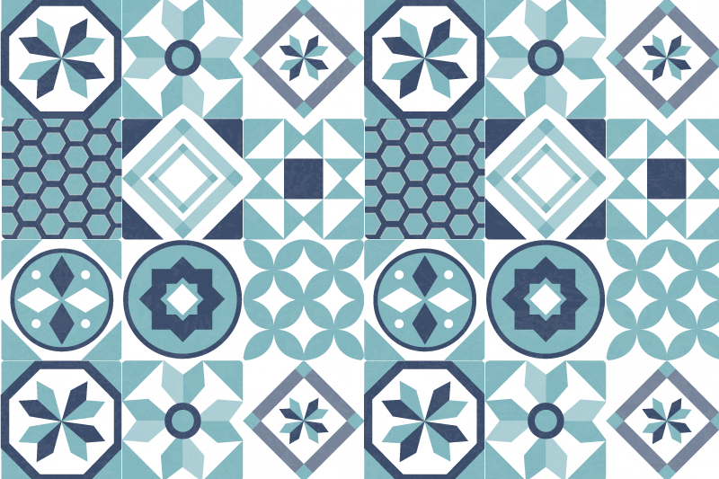 Mosaic rug inspired by mosaic tiles - TenStickers
